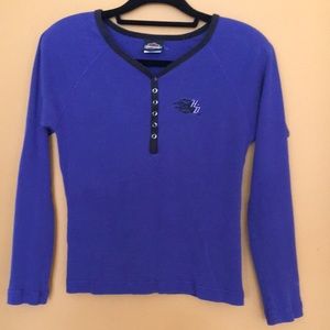 H-D Ribbed 100% Cotton Long Sleeved Top